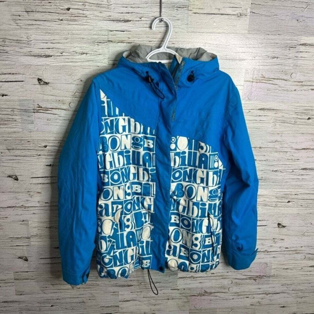 Billabong Snowboarding ski  jacket coat blue white size medium